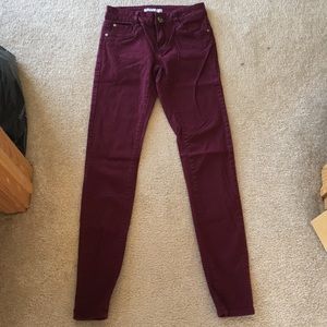 Maroon/burgundy Skinny Jeans